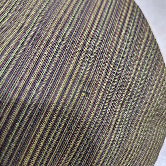 Vintage B.J. Ernst Green Striped Polyester Mens Necktie Minimalist Career Irish - Picture 2 of 8